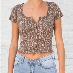 Brandy Melville John Galt Zelly Ruffle Top